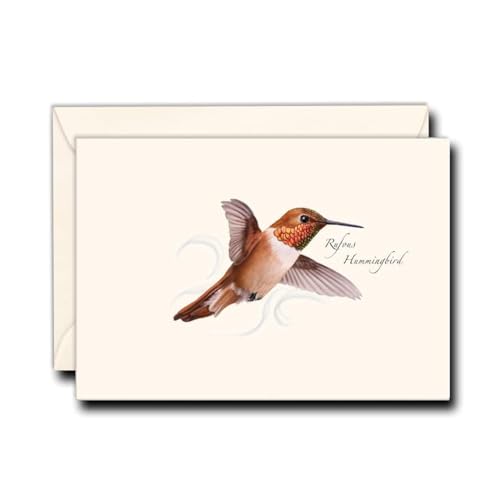 Image of Earth Sky + Water - Rufous Hummingbird Notecard Set - 8 Blank Cards with Envelopes
