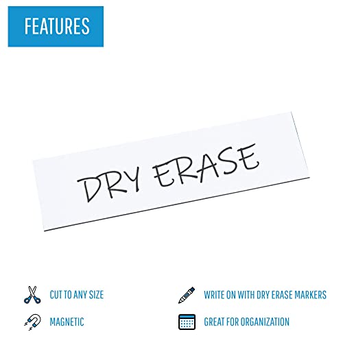 Mastervision Tape Roll Magnetic Dry Erase, 1" X 50' White #TOP2