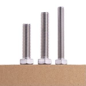 Image of 1 /4-20 x 3-1 /2 inch Hex Head Bolt Screw (3 /8 inch to 6 inch Available), 304 Stainless Steel 18 /8, Hexagon Head Bolt Screw, Fully Threaded, Coarse Thread, 10 pcs