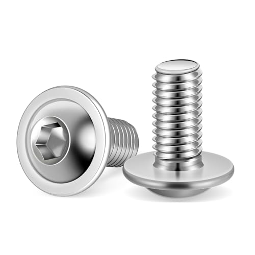 Mewudecor FBHSS.M8X18-25 M8-1.25 X 18Mm Flanged Button Head Socket Cap Screws, Stainless Steel 18-8 cover