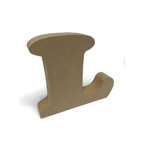 Letras de Madera Hechas a Mano. Letras Grandes de madera DM de 20x20x4cm - Letras ideal para decoración y manualidades - Abecedario completo (L) Cover