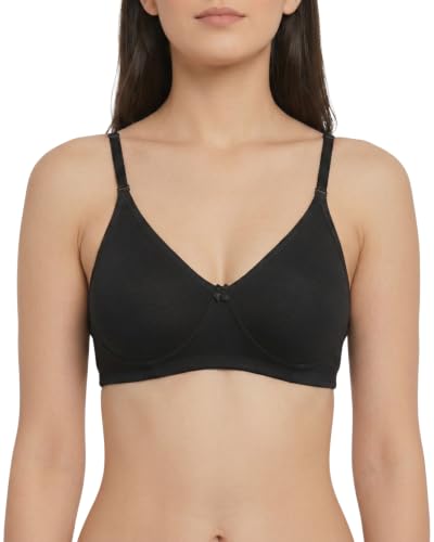 Image of Brida Monica Women's Wide Strap Bra - Soft Hosiery Cotton, Non-Padded, Wireless, Seamless Full Coverage T-Shirt Bra