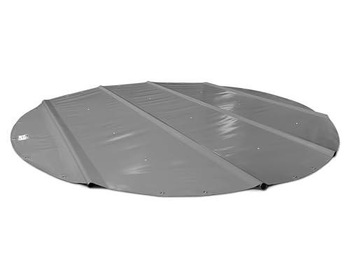 ANKO PLANEN Cubierta para Piscina, Cubierta de Barras Redonda – Alta Seguridad de camión/Lona de PVC 680 g/m² – sin Barras (diámetro de la Lona: 300 cm, Antracita)