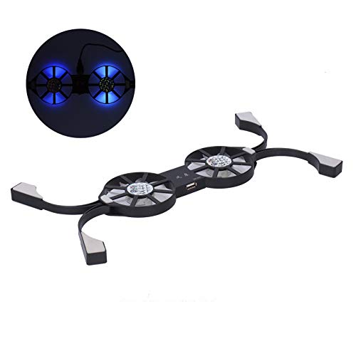 Base de enfriamiento para laptop, ventilador plegable de 80x15 mm para oficina y hogar, soporte con disipador de calor para gaming (Negro) miniatura 3