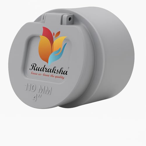 Image of Rudraksha PVC Drain Pipe Flip Valve Cap - 4-Inch | Anti-Rat & Insect Guard | Grey Drainage Fitting Cover for Waste Water Pipes - Indoor & Outdoor Use (110mm-4 Inch)