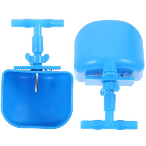 Toyvian 2個 うさぎの噴水 フィーダ ペット ケージ ウサギの飲料水ボトル 自動ウサギ給餌器 うさぎの水飲み器 うさぎの水入れ ボウルを飲む プラスチック Blue