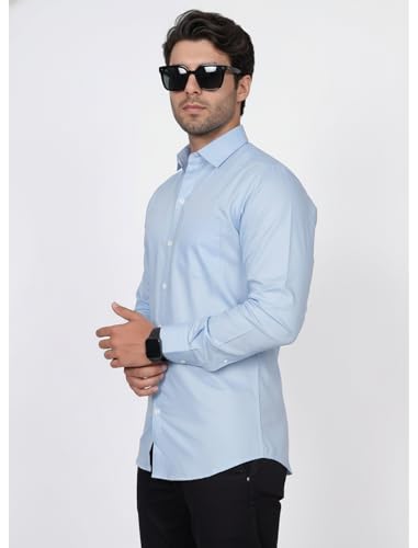Image of Diverse Men's Solid Formal Shirt | Premium Poly Cotton Full Sleeve Regular Fit Shirt for Men | Stylish Office, Business & Casual