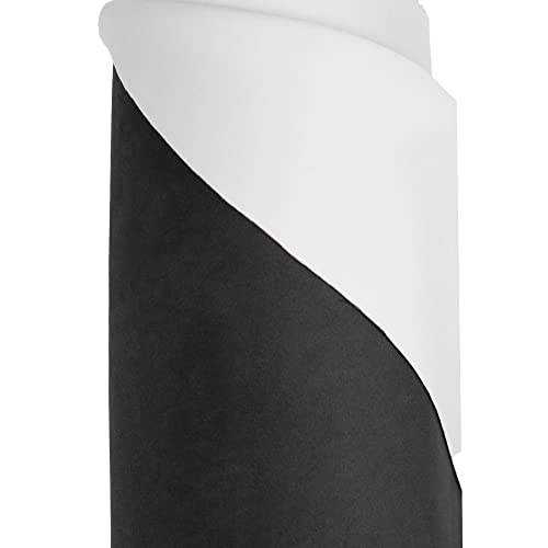 econuk - Cuir synthétique pour tapisserie, idéal pour l'artisanat et le bricolage, doux au toucher avec finition velours ou velours (40 cm x 25 cm, noir) Cover