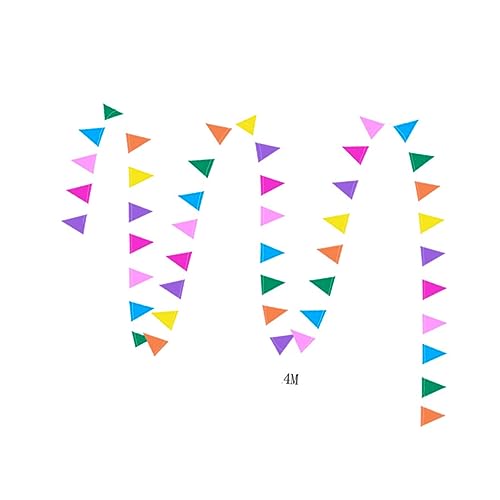 COOLHIYA Colorful Flags Party Banner Paper Banner Birthday Garland Decorations for Celebration