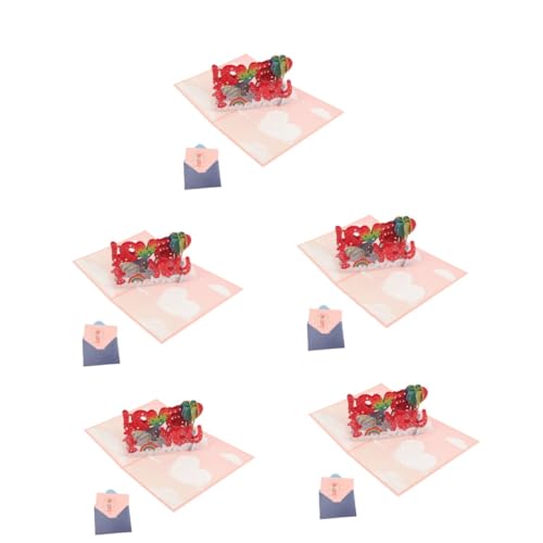 Cartes de vœux personnalisables TEHAUX pour anniversaire et mariage (lot de 5)