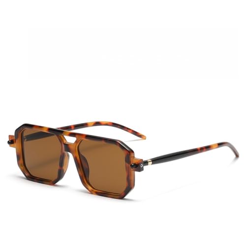 Lunettes de soleil carrées vintage contre éblouissement double pont
