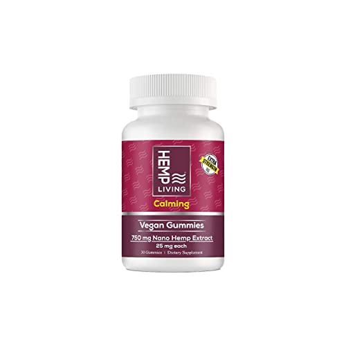 HEMP LIVING Nano Hemp Extract Joint & Muscle Gummies, Daily Support, Mood, Sleep Support, Relaxation, Overall Wellnes 750 mg (30 Gummies)