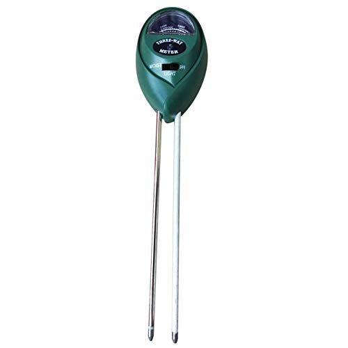 Profesrp Outdoor Hygrometer Soil PH Meter Moisture Light Meter 3 in 1 PH Detector Analyzer Pointer Soil for Garden Plant Flower Soil