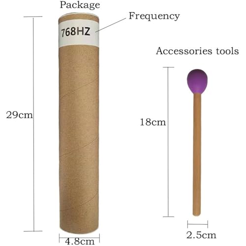 Set di strumenti a percussione in alluminio Wah Wah Tube - 7 pezzi con battitore per accompagnamento musicale e meditazione