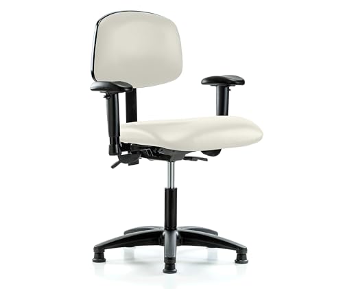 Image of Perch Task Chair with Glides, Desk Height 18 inch-23 inch, Off-White Vinyl