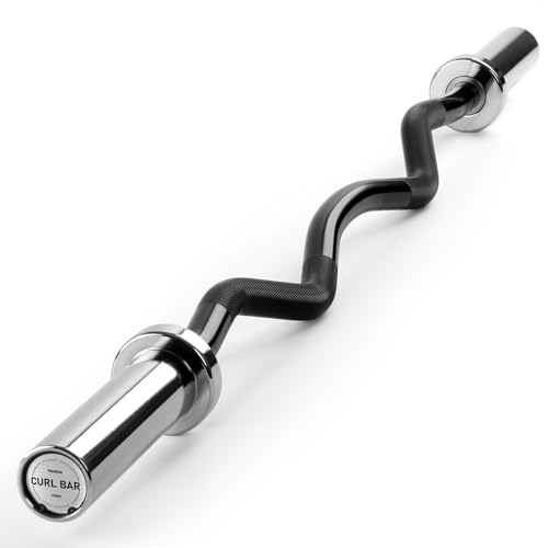 PhysKcal EZ Curl Bar, 47 Zoll Super EZ Hantelstange für Standard 2 Zoll...