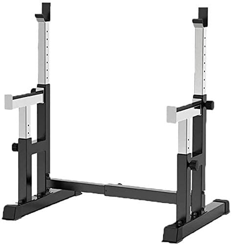 OTQEFTN Weight Lifting Squat Rack Home Fitness Squat Barbell Rack Multifunctional Weightlifting Bed Height and Width Can Be Adjusted Excluding Dumbbells and Barbells