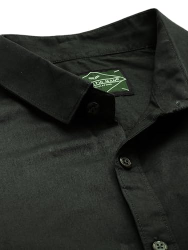 Image of Majestic Man Men's Cotton Slim Fit Solid Casual Shirt