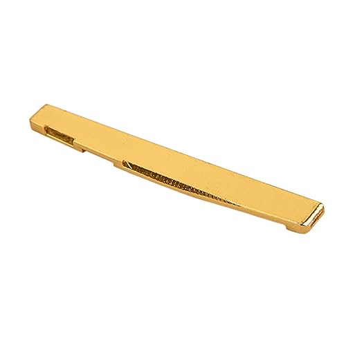 Yardwe Brass Plated Guitar Bridge Saddle for Acoustic Folk Guitar Enhanced Tone Replacement for Standard Parts