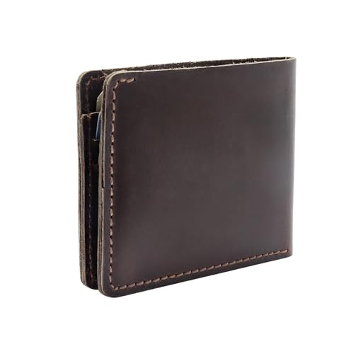 Wallet For Men Genuine Brown Leather Bifold Men Wallet 6 Card Slots Perfect Gifts For Men3