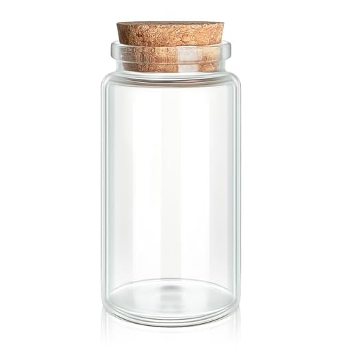 Tessco 48 Pcs Glass Cork Bottles Set