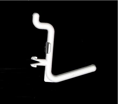 Jsp Manufacturing Plastic L Style Peg Board Hook Kit | Garage Tool Craft Jewelry Storage Pegboard Organizer (100, White) #TOP2