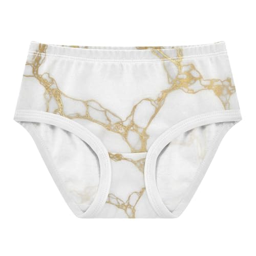 White Marble Toddler Girls Panties, Panties for Girls, 2T–8 Years
