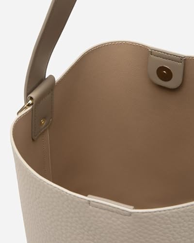 Image of Women's Top Handle Satchel Handbag, Elegant Tote Purse with Detachable Shoulder Strap for Crossbody Wear (Apricot Shoulder Bucket)