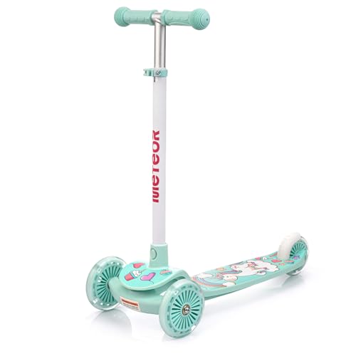 meteor 3‑Rad Kinderroller mit LED Leuchträdern und Balance‑Lenkung – höhenverstellbarer Dreirad Kinder Scooter mit rutschfestem Trittbrett – sicherer Tretroller ab 3 Jahre meteor 3‑Rad Kinderroller mit LED Leuchträdern und Balance‑Lenkung – höhenverstellbarer Dreirad Kinder Scooter mit rutschfestem Trittbrett – sicherer Tretroller ab 3 Jahre