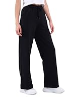 COMEOR Jogginghose Damen - Sporthose Lang Baumwolle Traininghose Lockere Sweatpants mit elastischem Bund und geradem Bein (Schwarz S)