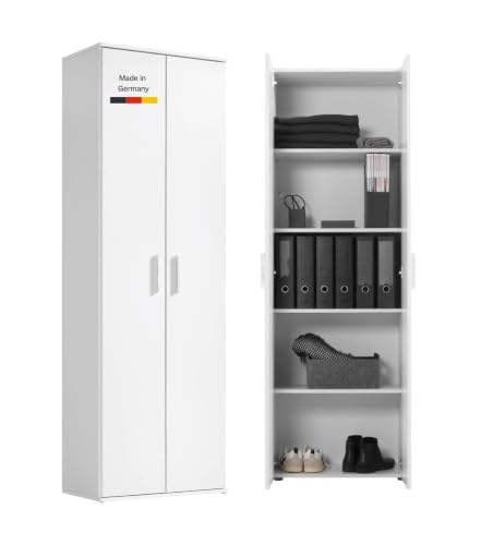 Mehrzweckschrank Aktenschrank weiß Der Lange Made in Germany Schrank 60 cm