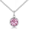 Philip Jones October (Tourmaline) Birthstone Necklace Created with Zircondia® Crystals #1