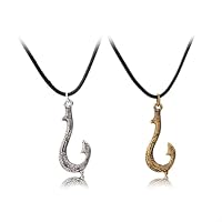 ARHZ 2-teiliges Set Kette für Vaiana,Maui ’s Halskette mit Ozean-Anhänger, Marine Hook Necklace, Magic Pendant Collar Chain, Party-Halskette für Frauen Mädchen Junge