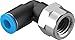 Festo, 153275, QSLF-1/4-6-B Push-in L-Fitting (Pack of 10), Air Fittings