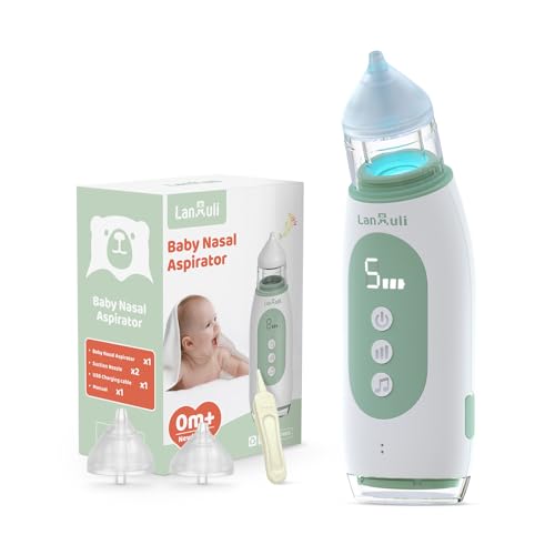 Image of LANMULI 【Self-Clearing】 Nasal Aspirator for Baby, Automatic Toddler Nose Sucker, Infant Snot Cleaner with Adjustable Hospital-Grade Suction Level, Music and Light Soothing Function