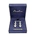 Mia Sarine Cubic Zirconia Stud Silver Earrings for Women 3 Pair Set CZ Stones Studs 925 Sterling Earring