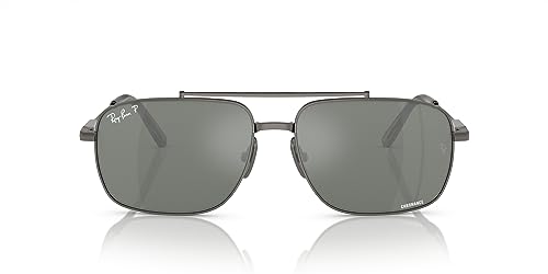 Ray-Ban RB8096 Michael Titanium Rectangular Sunglasses