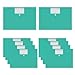 WeiLaiKeQi 10 Pack A4 Document Holders with Label Pocket for Travel and Office Use, Green