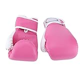 FECAMOS Kids Sparring Punching Gloves, Delicate Comfortable Soft 1 Pair Kids Boxing Gloves for Boys and Girls(Pink)
