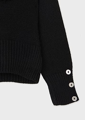 Mayoral Braided Sweater for Girls Black3