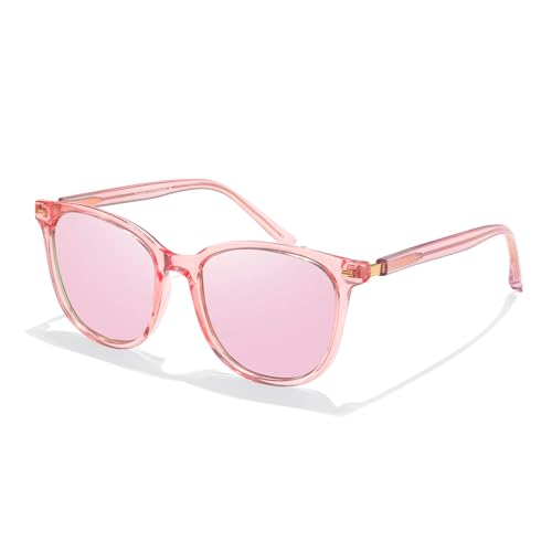 LVIOE Polarized Square Sunglasses for Women, Mirrored Trendy Oversized Shades with UV400 Protection Sun Glasses LS18512