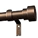 Produktbild Time Forest Robuste Gardinenstangen für Fenster, 122,9 bis 213,3 cm, modernes Design, bronzefarben
