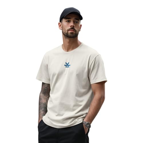 Image of WROGN Men's Pure Cotton T-Shirt | Puff Print | Oversized Fit