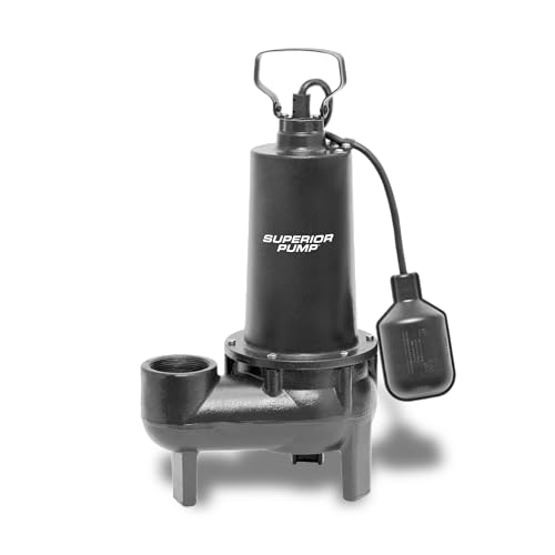 Superior Pump 93501 1/2-Horsepower Cast Iron Sewage Pump with...