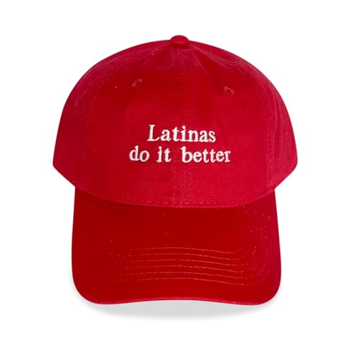 ValDesigns Latinas Do It Better Red Baseball Cap with White