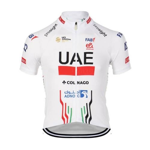 SGCIKER - SGCIKER 2024 Hommes de l'équipe du Circuit Mondial Pro Team UAE Cyclisme Maillot, Short Sleeve Respirant Cycle Shirt VTT Vélo vêtements Chemise （L