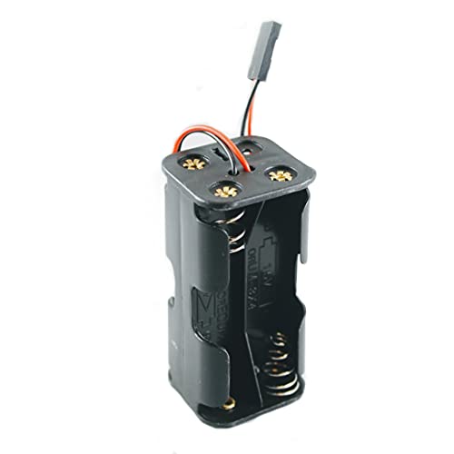 Barnabas Robotics RC 4 Cell AA Battery Holder with Futaba FUT JR Plug/3-Pin Servo Connector | 6V...