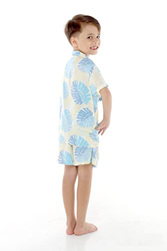 Image of Boys' Aloha Shirt Cabana Set in Signature Prints | Button Front Shirt; Soft Rayon Fabric; Signature Tropical Prints; Lightweight Comfort; Vacation Ready
