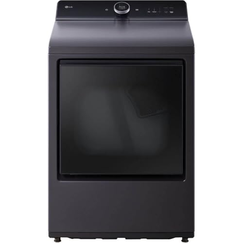 LG 7.3 cu. ft. Vented Smart Electric Dryer in Matte Black with EasyLoad Door, TurboSteam and Sensor Dry Technology