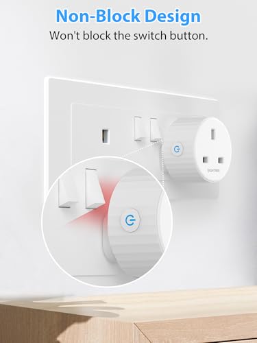 EIGHTREE Smart Plug with Energy Monitoring, Smart Plugs that Work with Alexa, Google Home, WiFi Smart Socket with WiFi Remote Control and Timer Function, 2.4GHz Wi-Fi Only, 13A, 4 Pack - 7